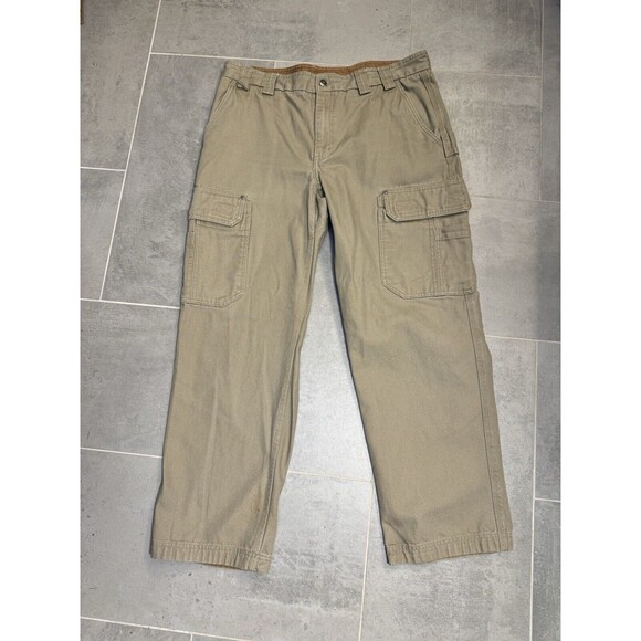 Duluth Trading Work Pants Size 38 Brown Fire Hose Relaxed Fit - Picture 1 of 11